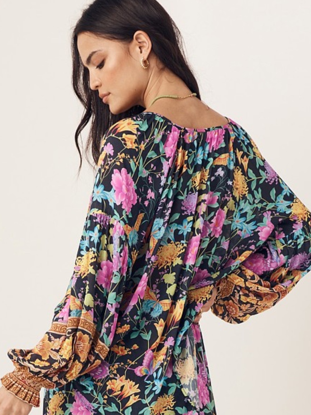 🦋 Spell & the Gypsy butterfly blouse Firefly L Floral shirt blouse Top nwt